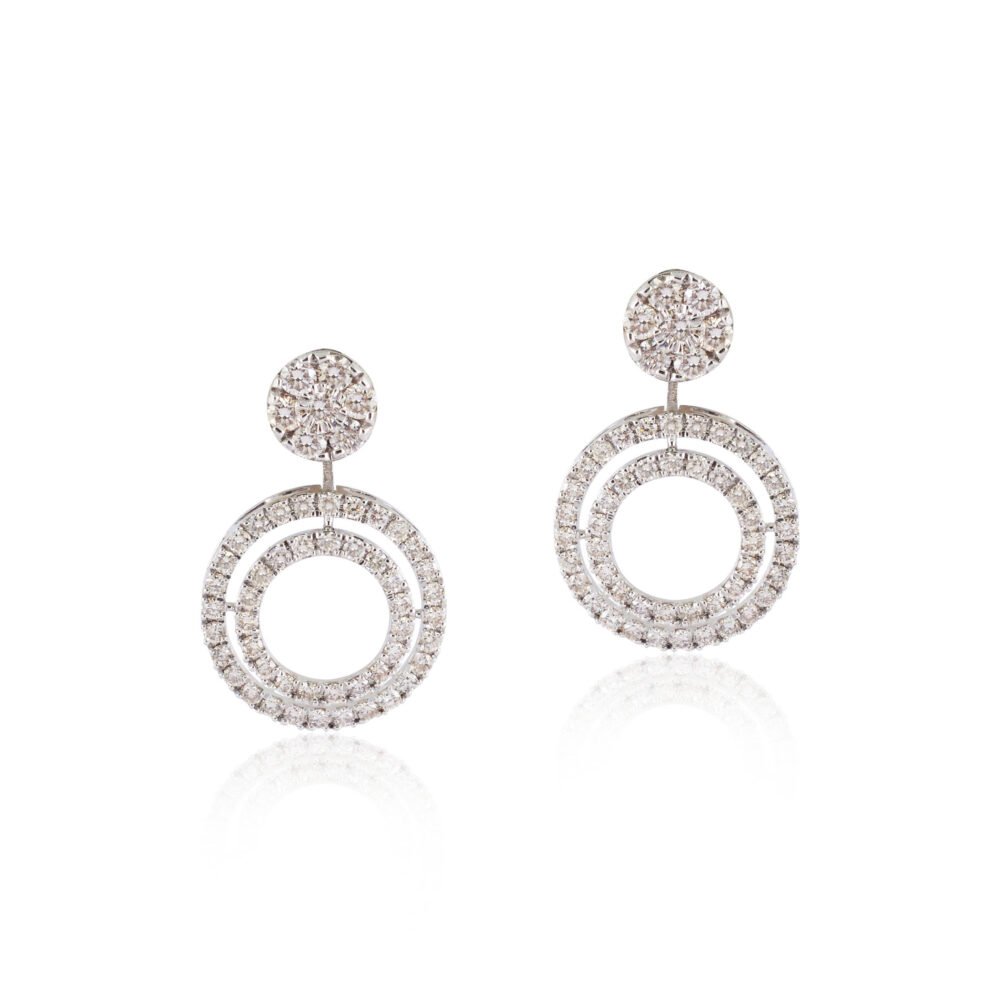 Diamond earrings - navkkar jewellers