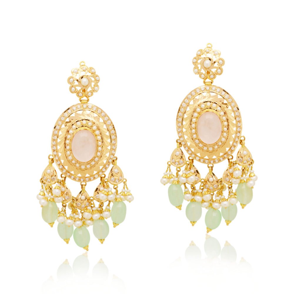 jadau earrings - navkkar jewellers