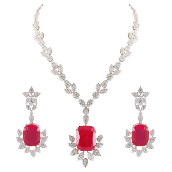 Diamond necklace set - Navkkar Jewellers
