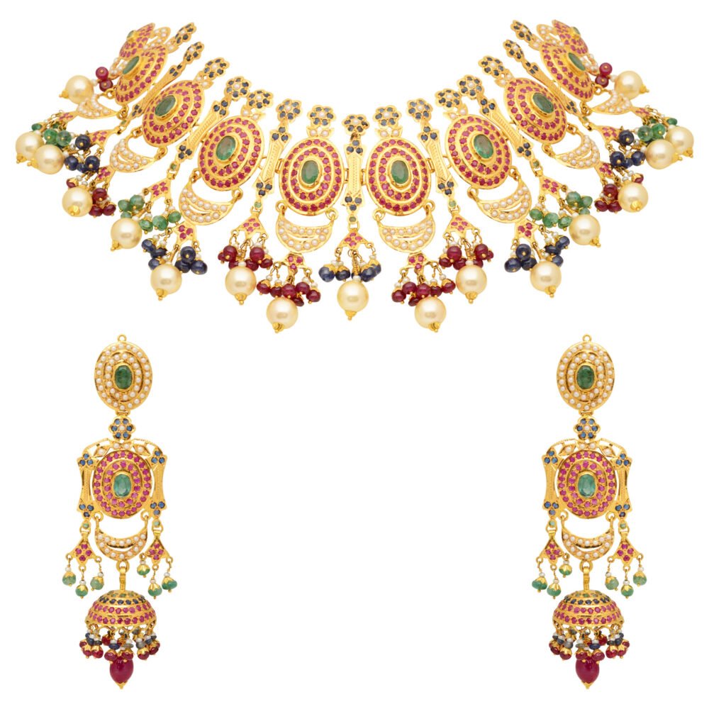 Jadau necklace set - Navkkar Jewellers