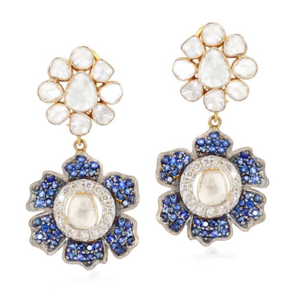 Diamond polki earrings - Navkkar Jewellers