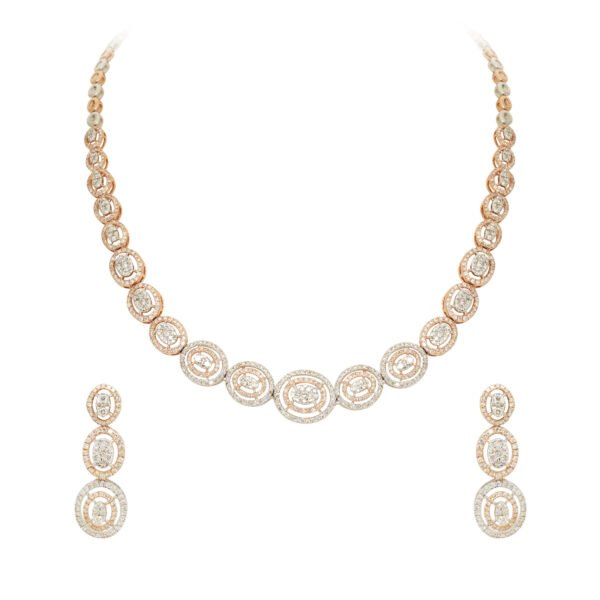 Diamond necklace set - navkkar jewellers