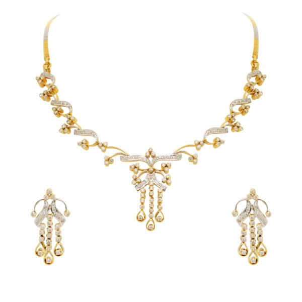 Diamond necklace set - navkkar jewellers