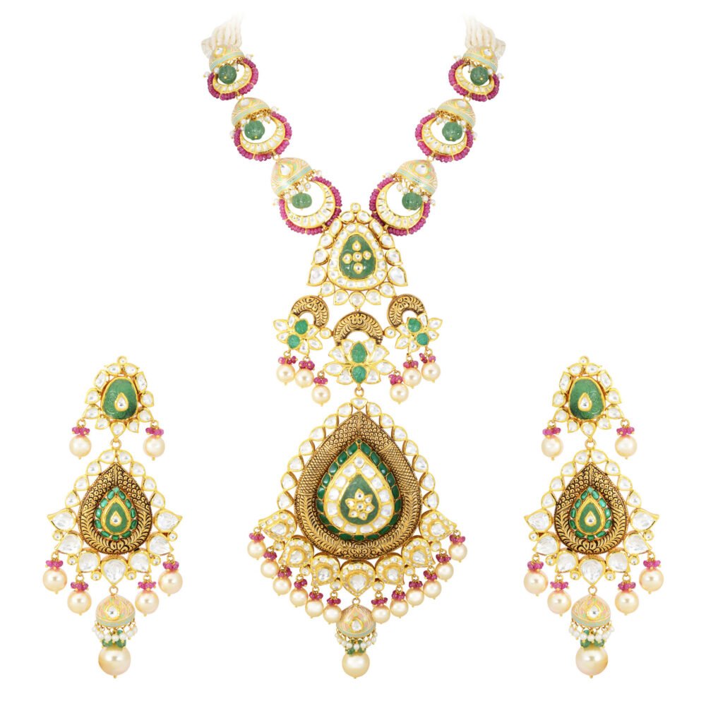 Kundan necklace set - Navkkar Jewellers