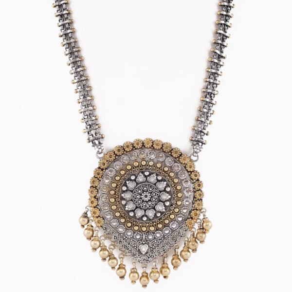 silver necklace set - navkkar jewellers