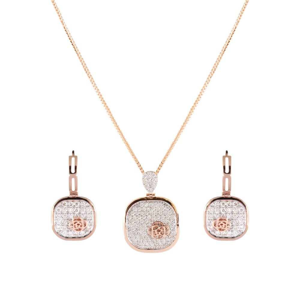 diamond pendant set - Navkkar Jewellers