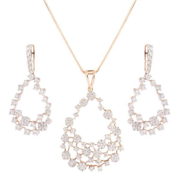 Diamond pendant set - Navkkar Jewellers