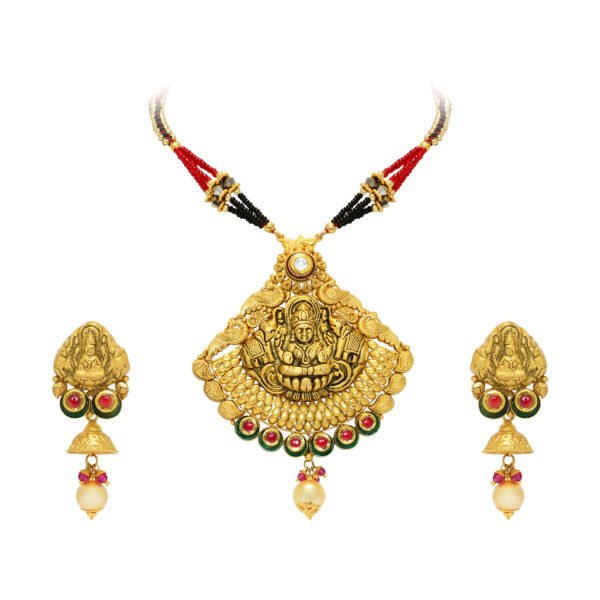 Gold ladies Necklace set - Navkkar Jewellers
