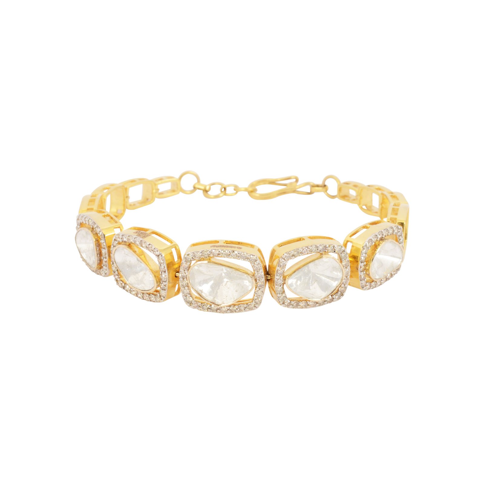 Diamond polki bracelet - Navkkar Jewellers